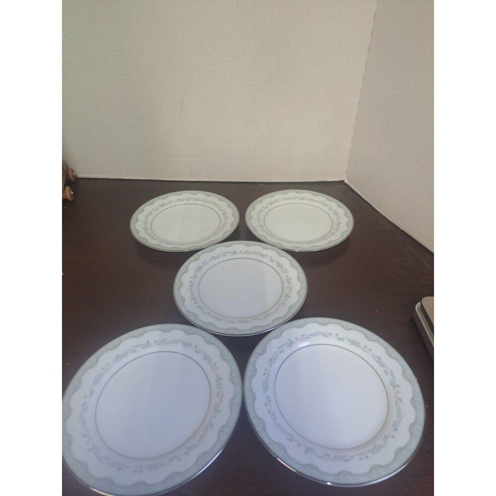 Set Of 5 Vintage Noritake China Margaret 6243 Salad Plates